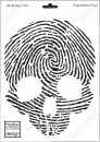 Schablone-Stencil A4 098-1435 Fingerabdruck Skull